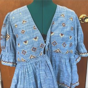 Free people 70s inspired shirt